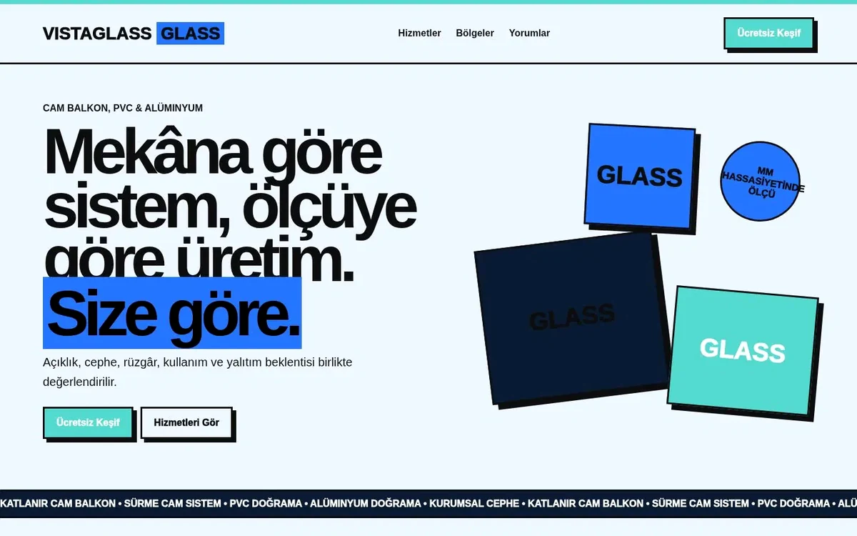 Cam Balkon & Doğrama web sitesi koleksiyonu
