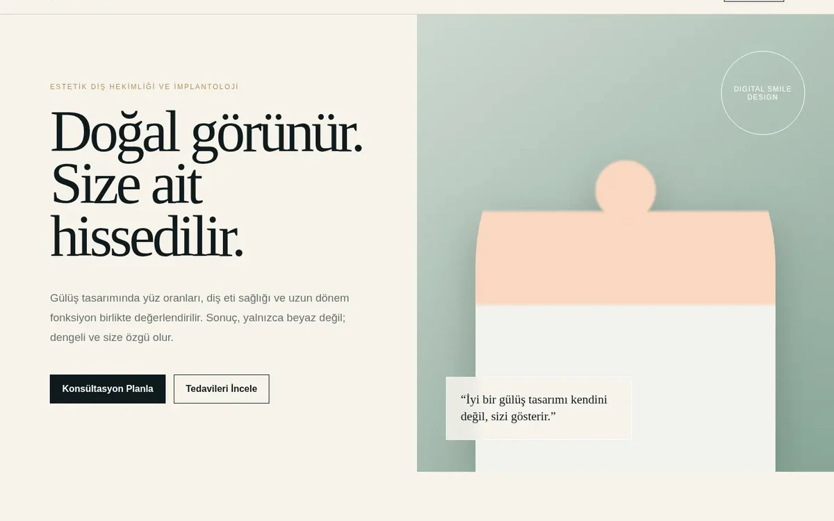 İzmir Diş Kliniği web sitesi tasarımı