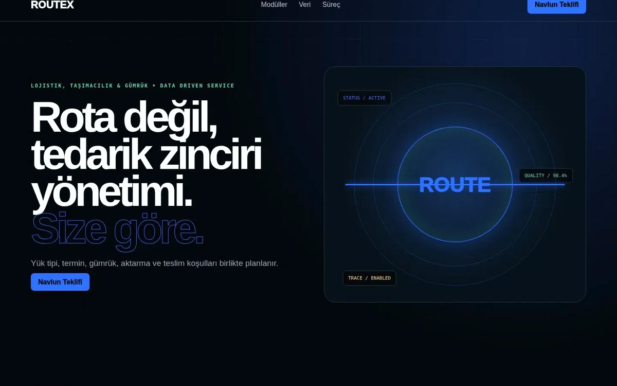 Samsun Lojistik & Gümrük web sitesi tasarımı