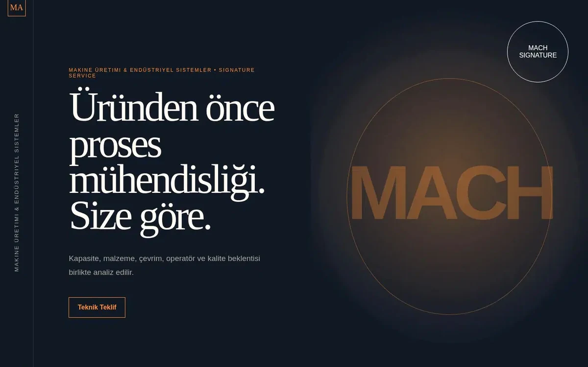 Makine Üretimi web sitesi koleksiyonu