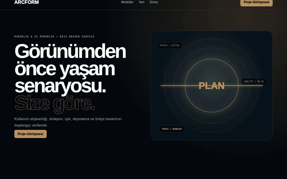 İzmir Mimarlık & İç Mimarlık web sitesi tasarımı
