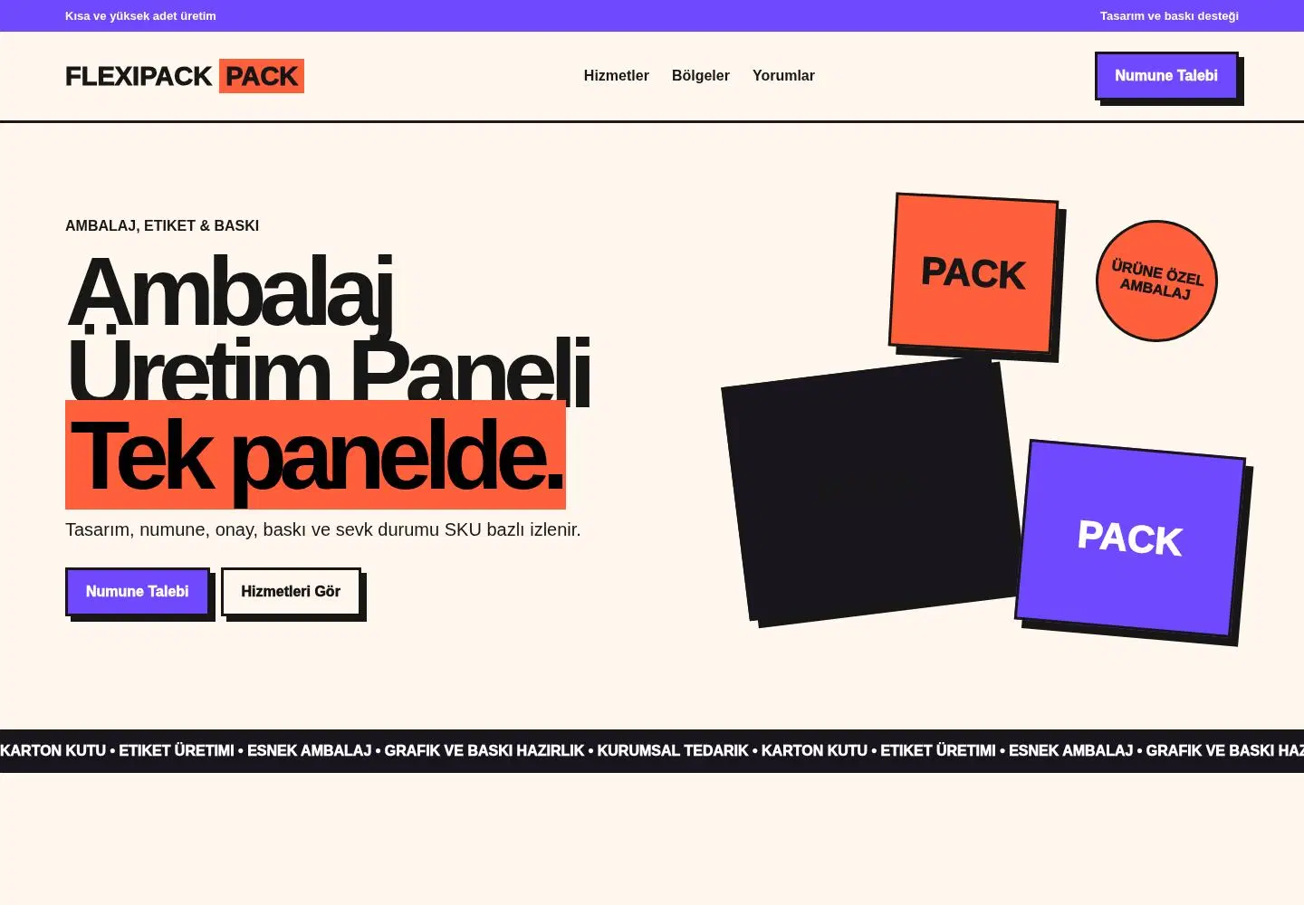FlexiPack YB-AMB-005 web sitesi modeli