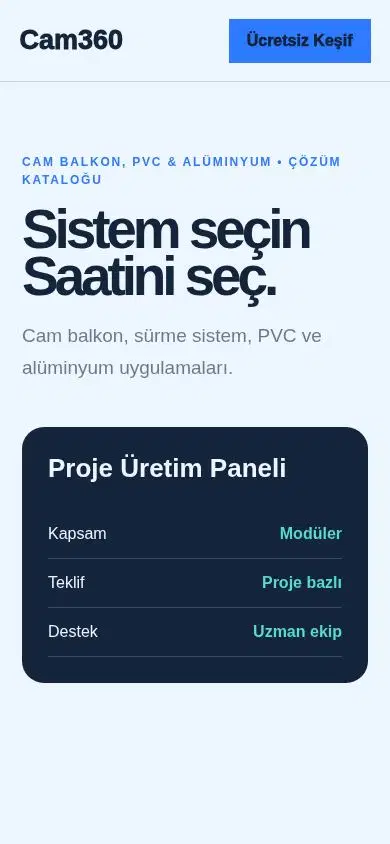 Cam360 mobil görünümü