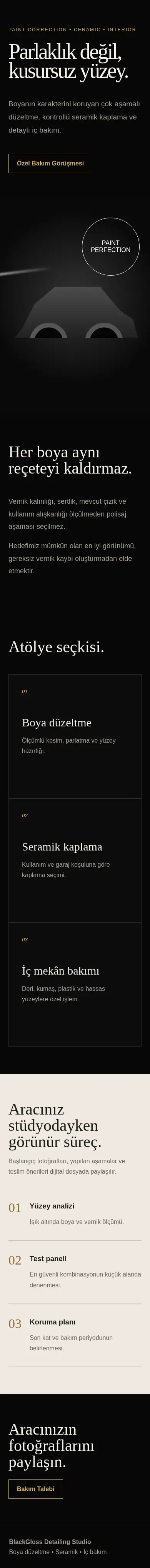 BlackGloss mobil görünümü