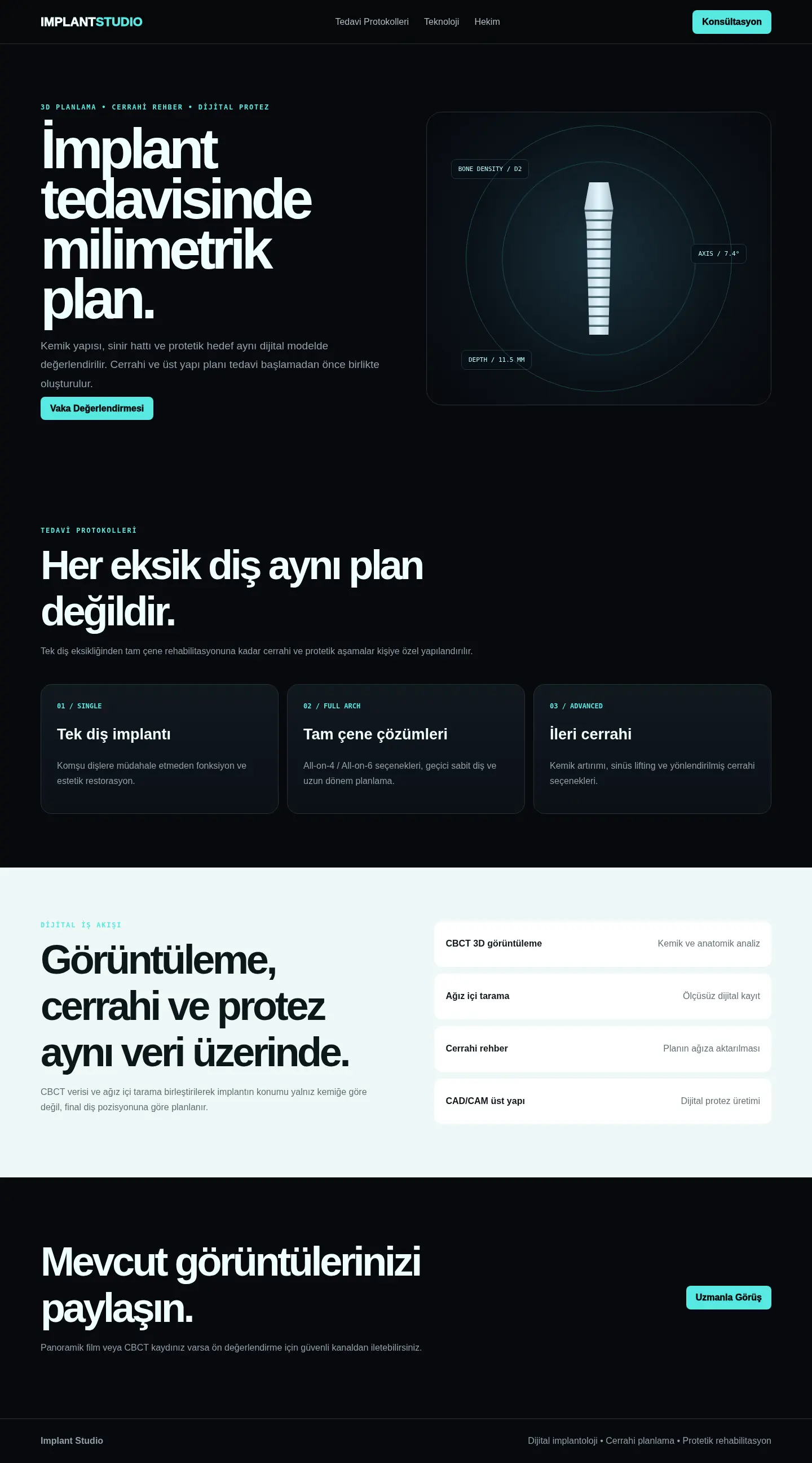 Implant Studio YB-DIS-003 web sitesi modeli