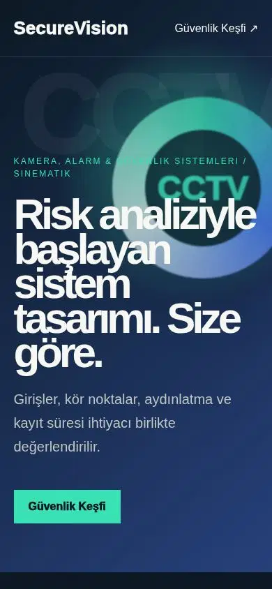 SecureVision mobil görünümü