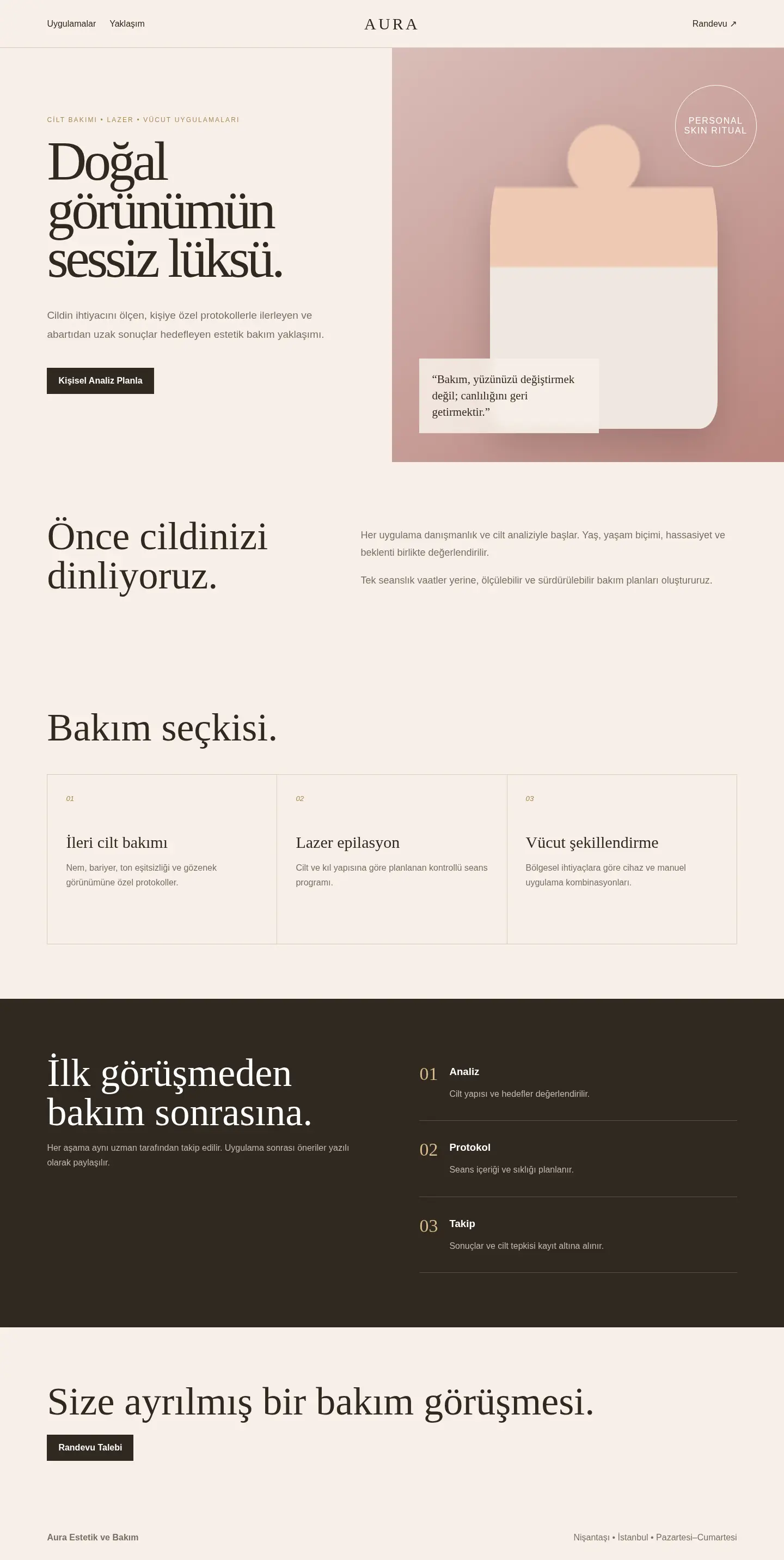 Aura YB-GUZ-001 web sitesi modeli