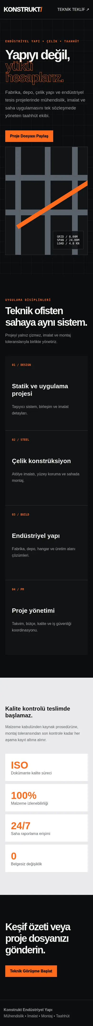 Konstrukt mobil görünümü