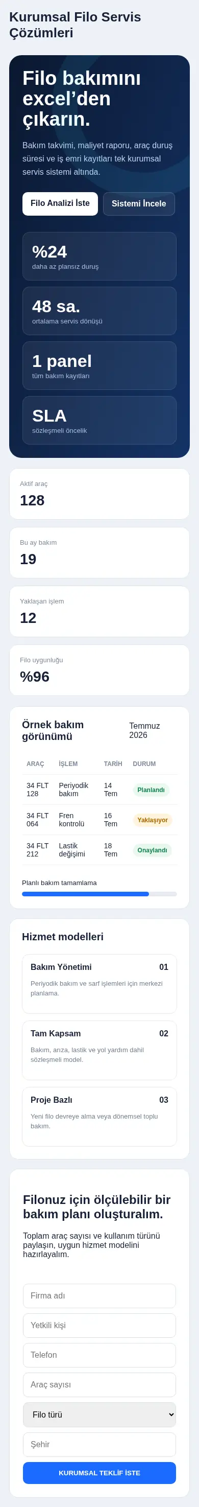 Fleet Command mobil görünümü