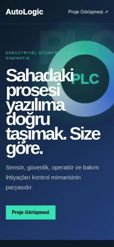 AutoLogic mobil görünümü