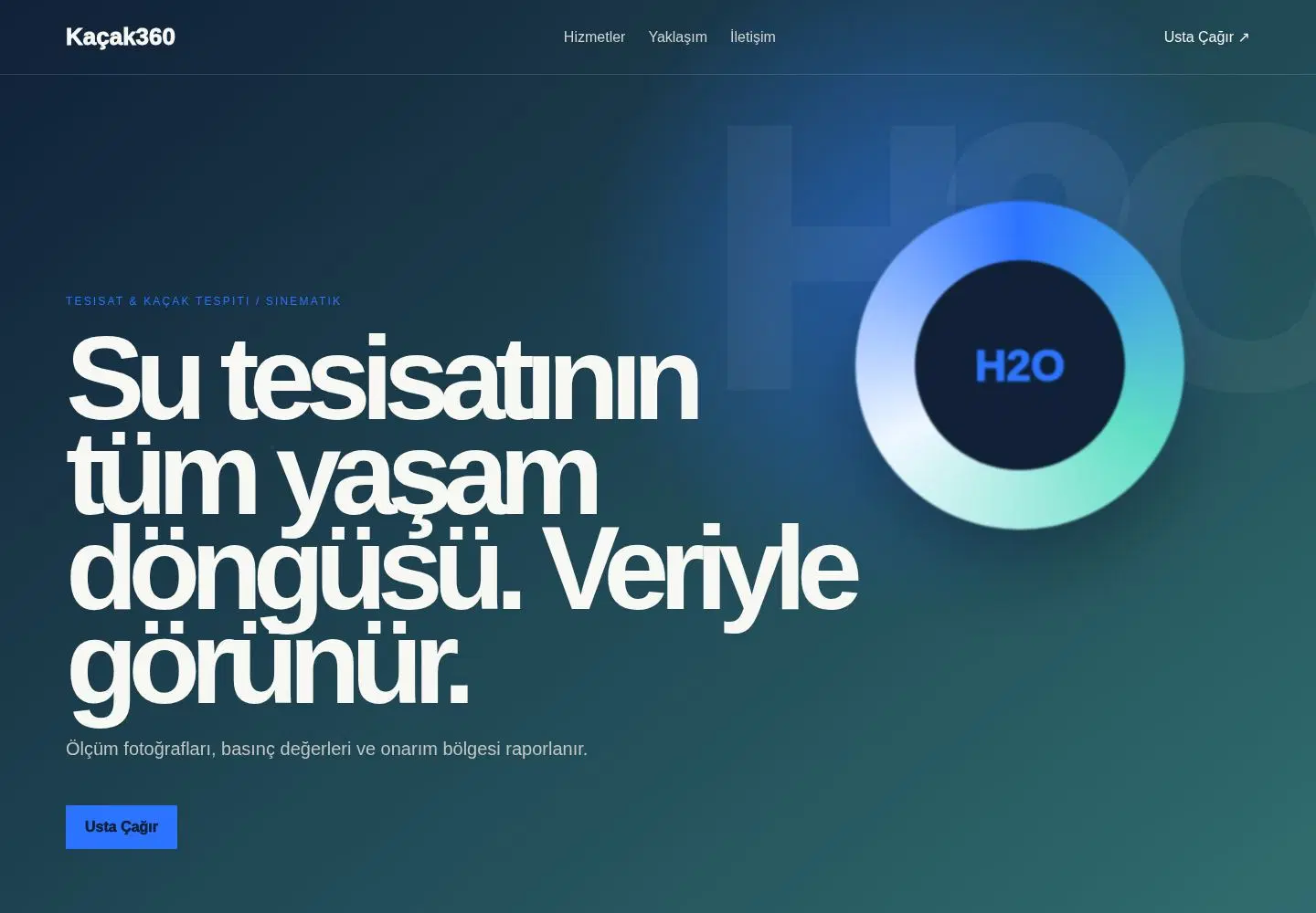 Kaçak360 YB-TES-002 web sitesi modeli
