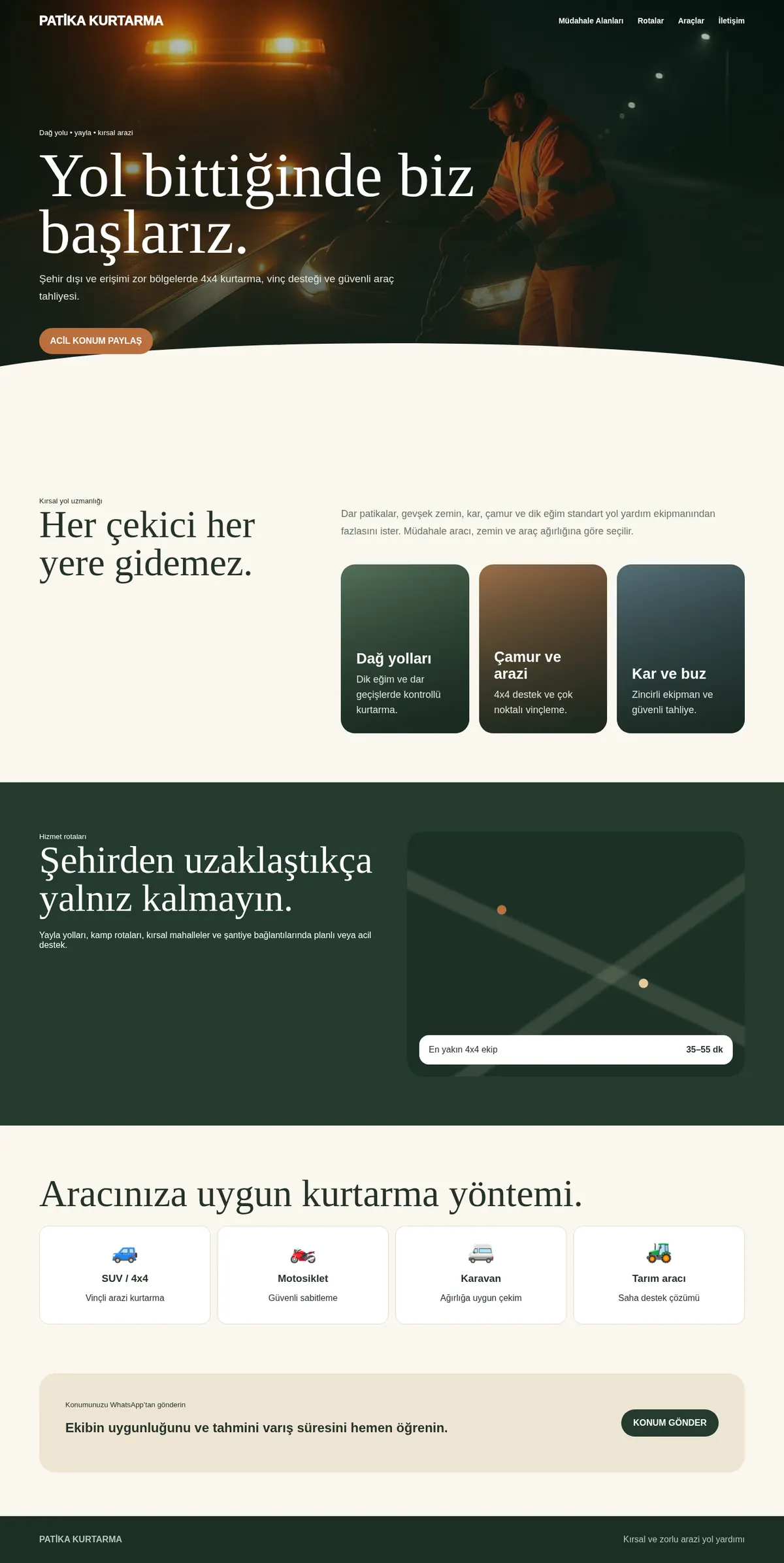 Patika Kurtarma YB-YOL-005 web sitesi modeli