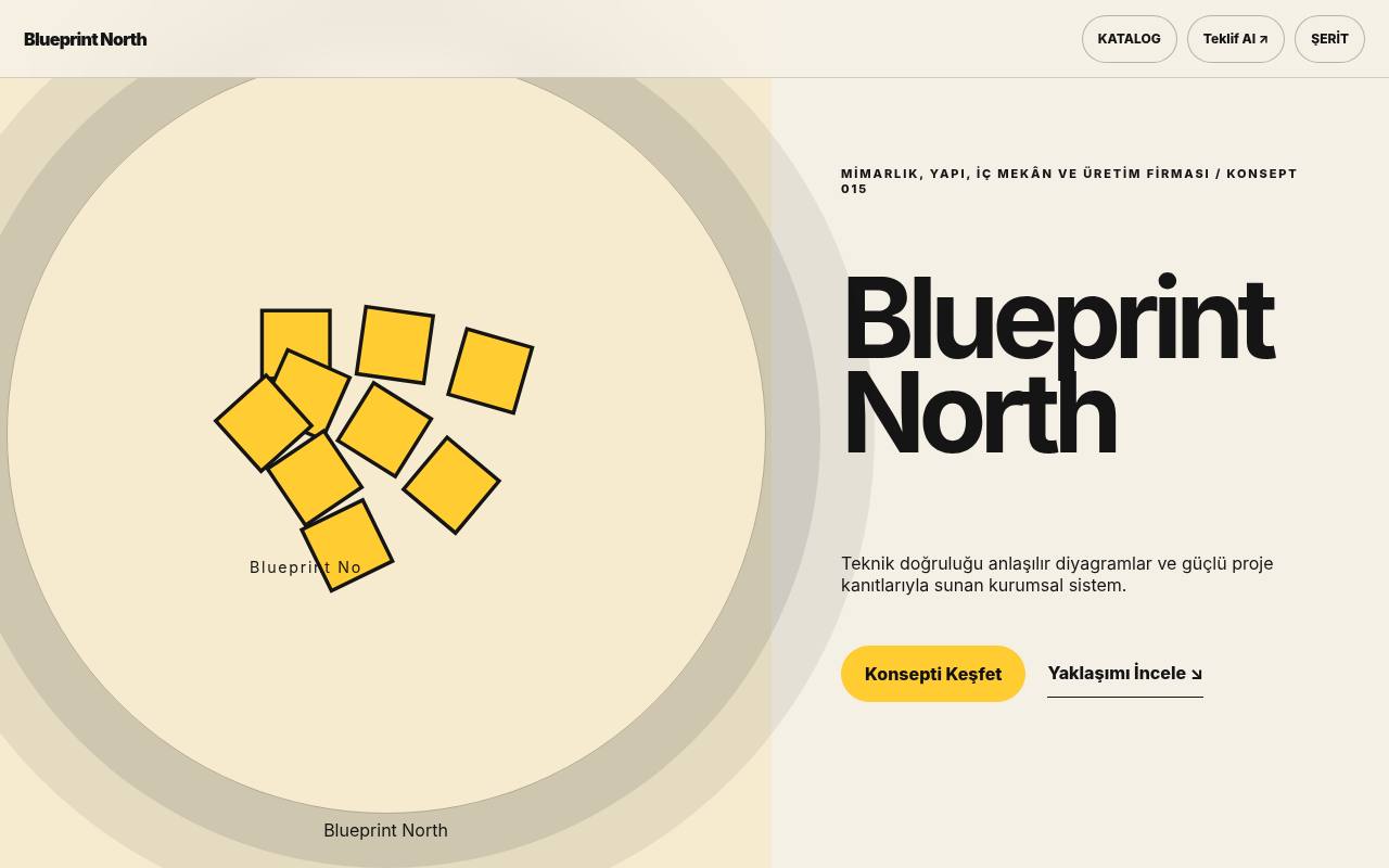 Blueprint North YB-TAS-015 web sitesi modeli