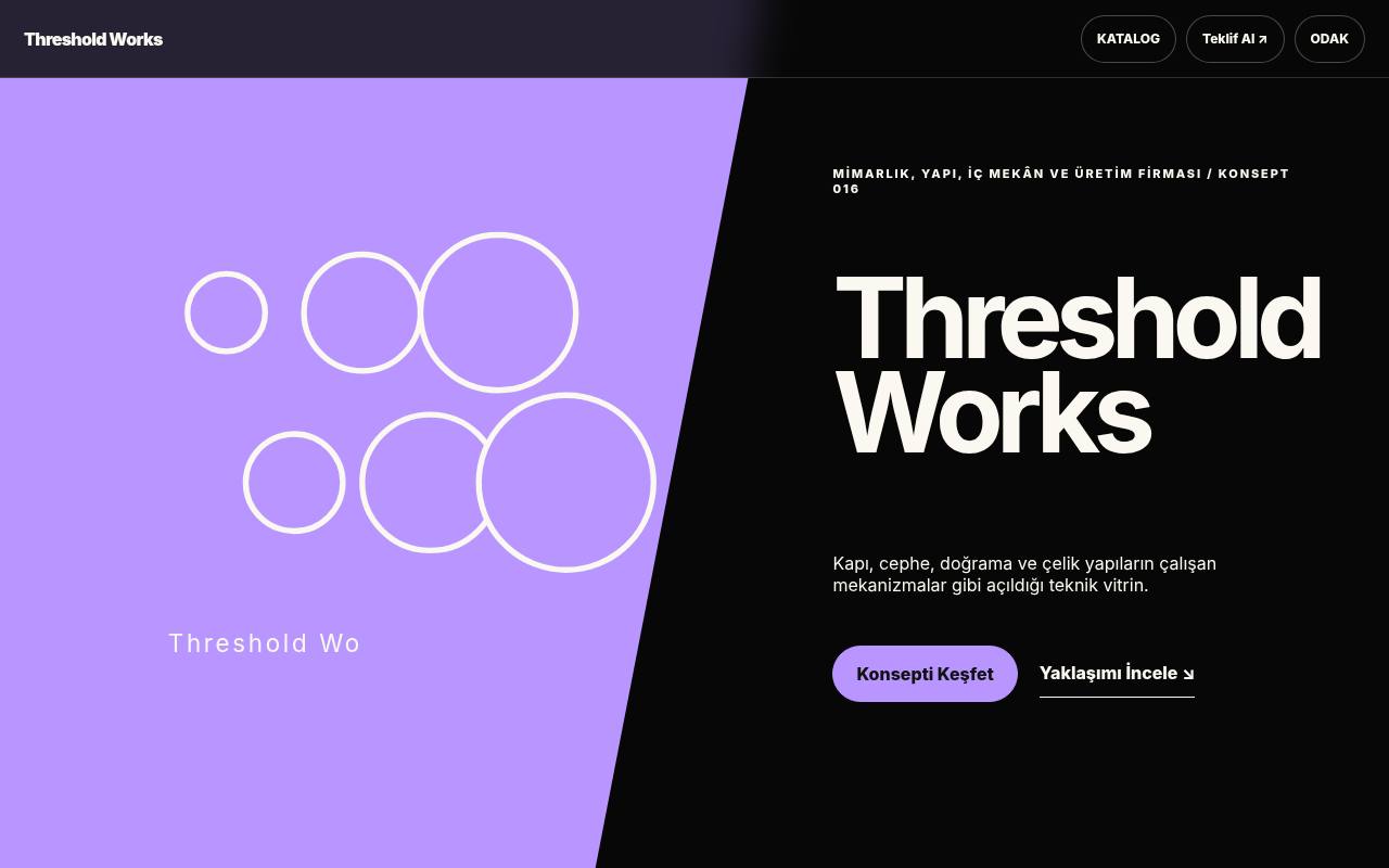Threshold Works YB-TAS-016 web sitesi modeli