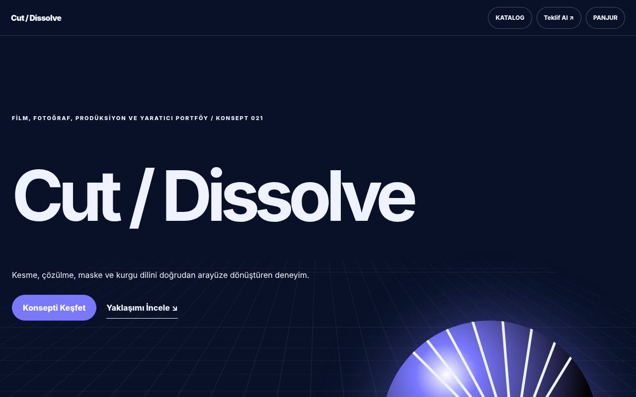 Cut / Dissolve YB-TAS-021 web sitesi modeli