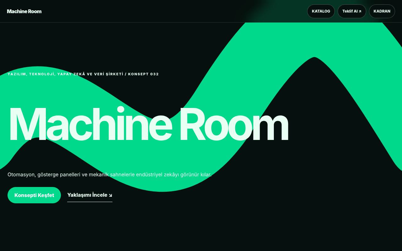 Machine Room YB-TAS-032 web sitesi modeli
