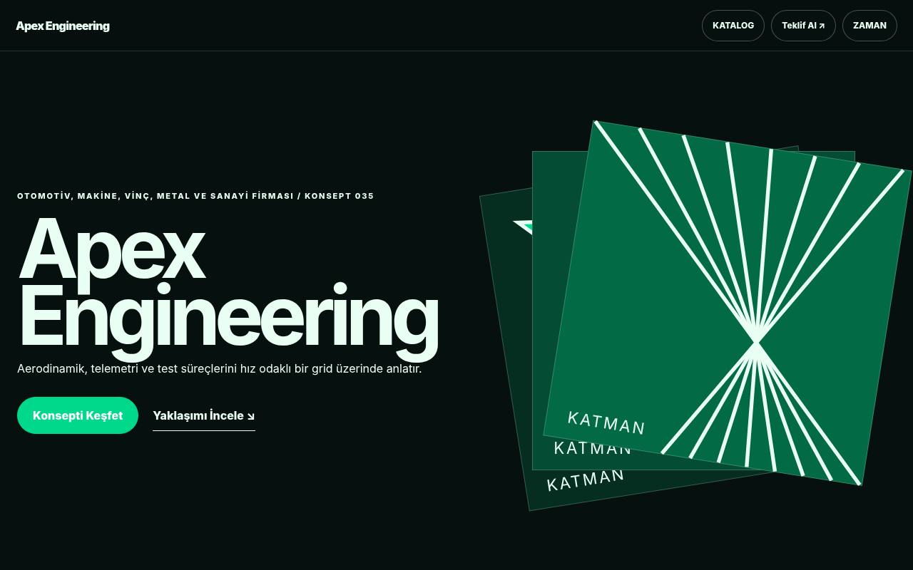 Apex Engineering YB-TAS-035 web sitesi modeli