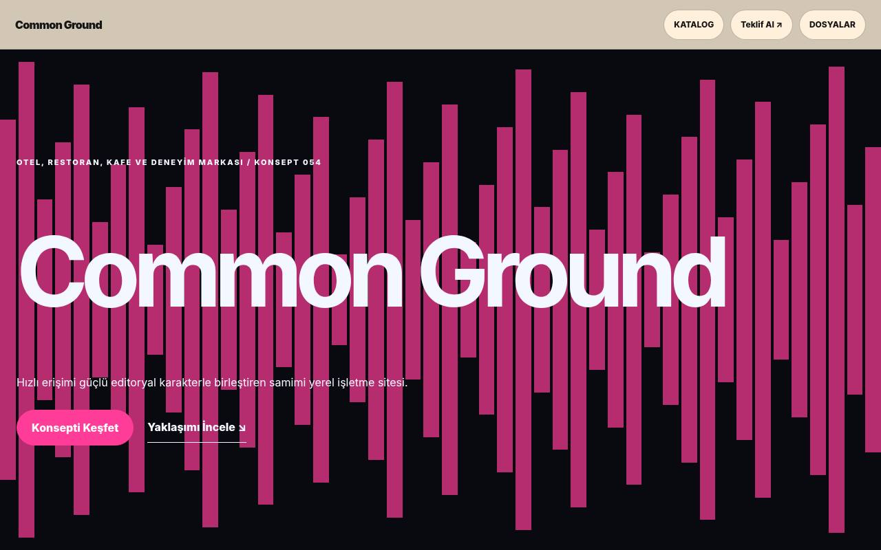 Common Ground YB-TAS-054 web sitesi modeli