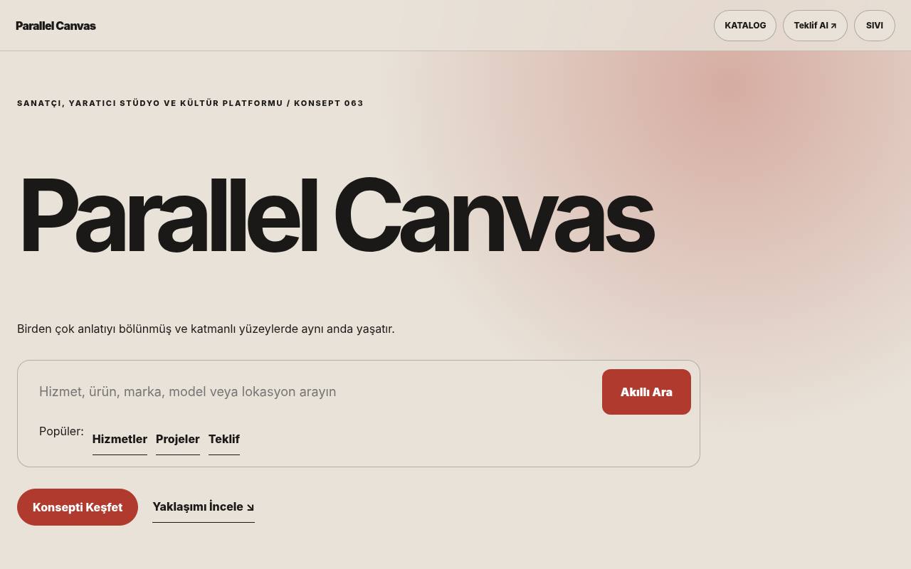 Parallel Canvas YB-TAS-063 web sitesi modeli