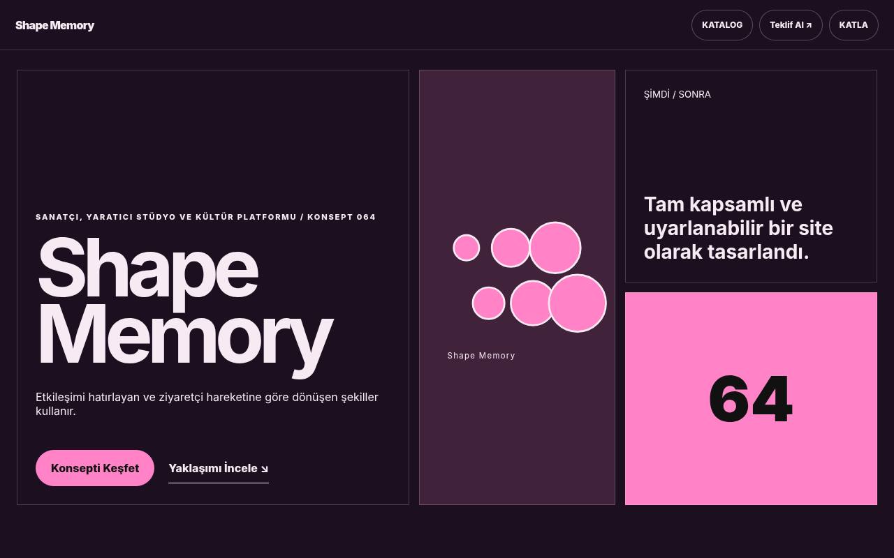 Shape Memory YB-TAS-064 web sitesi modeli