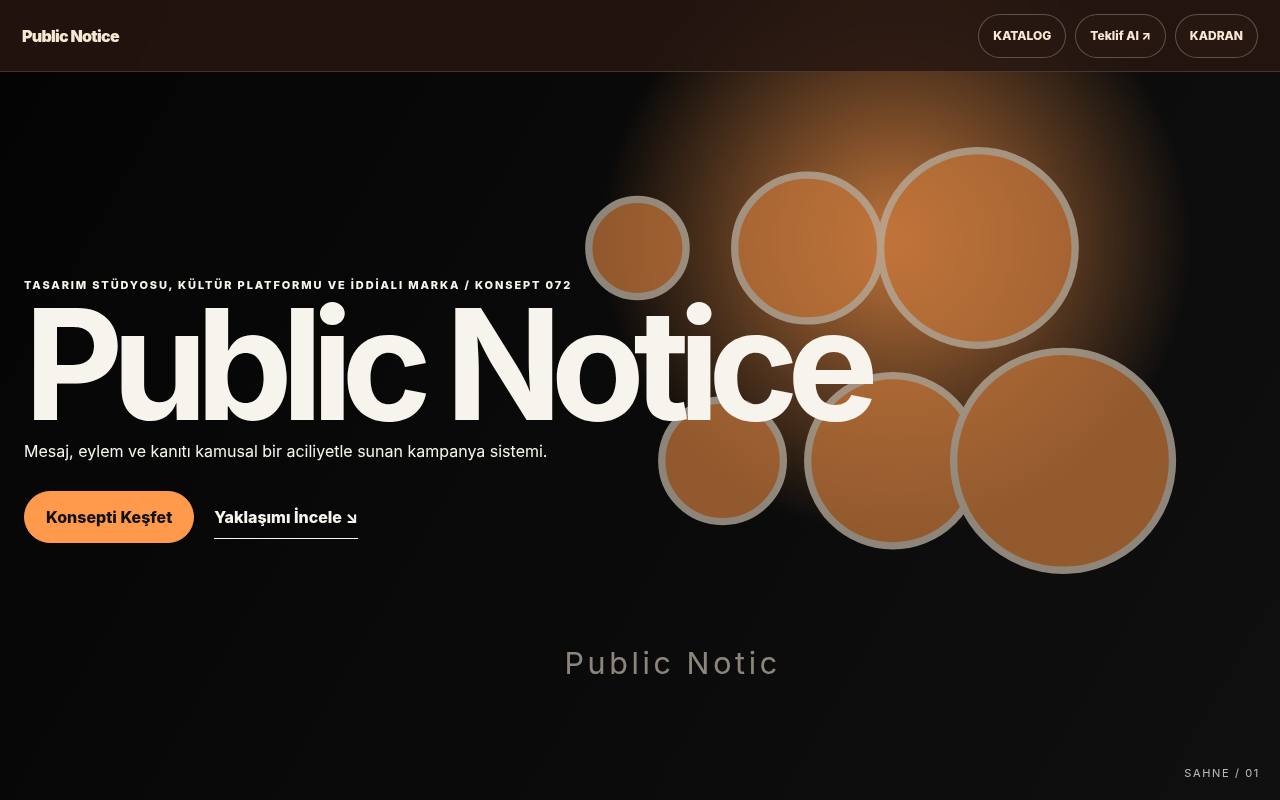 Public Notice YB-TAS-072 web sitesi modeli