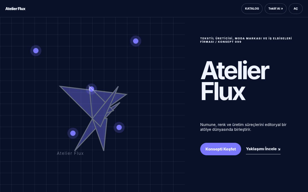 Atelier Flux YB-TAS-099 web sitesi modeli