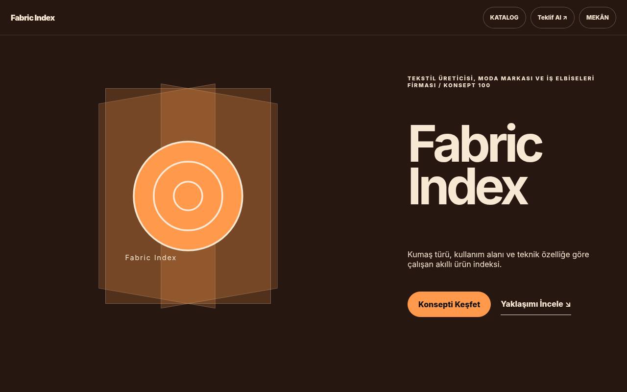 Fabric Index YB-TAS-100 web sitesi modeli