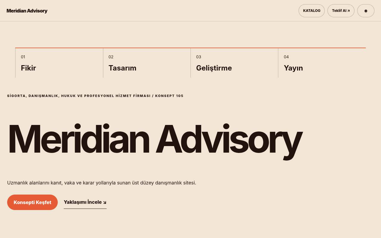 Meridian Advisory YB-TAS-105 web sitesi modeli