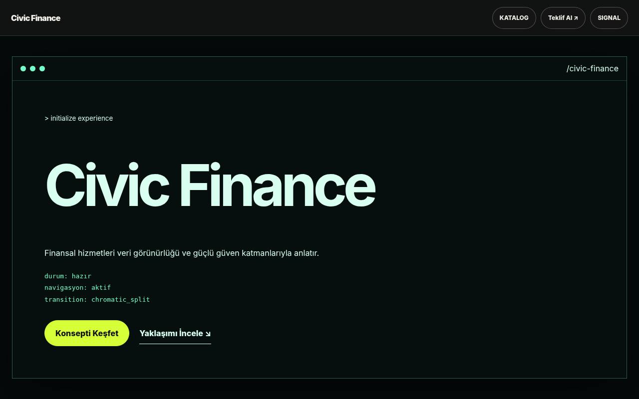 Civic Finance YB-TAS-108 web sitesi modeli